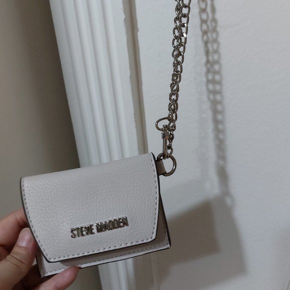 Steve Madden Clip On Pouches Keychain Handbag Mini Bags Wallet Mirror Inside - Picture 2 of 8